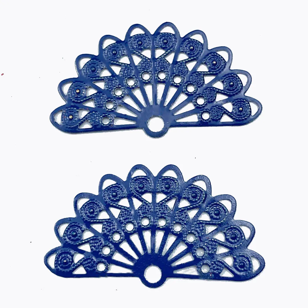 

20 pieces/lot 21*38MM metal Filigree Sector headwear accessories Jewelry DIY Components