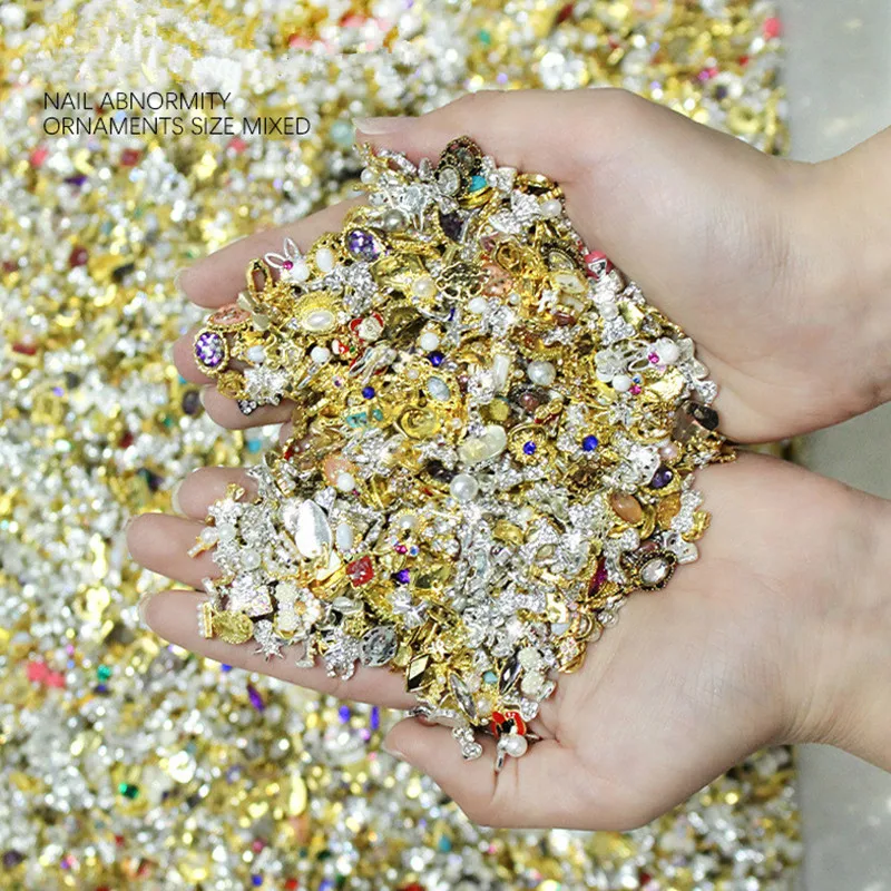 

50 шт., металлические украшения для ногтей