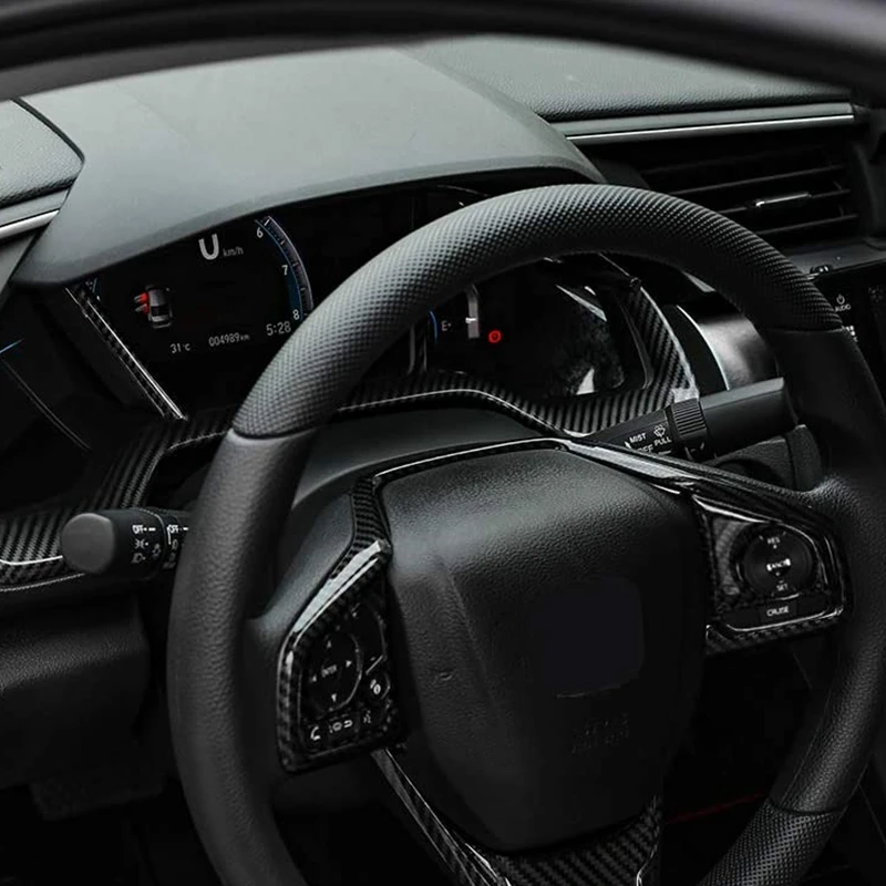 Для 10Th Gen Civic приборная панель с циферблатом накладка рамка ABS углеродное волокно