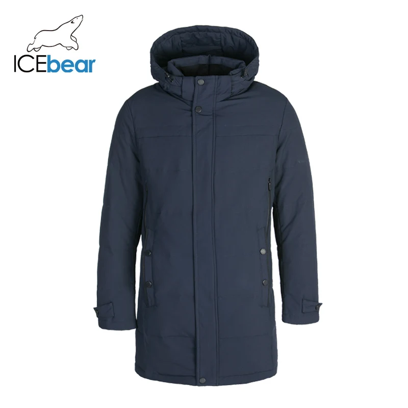 icebear 2019 высокое качество зимний мужской пуховик Стильная парка пальто Толстая
