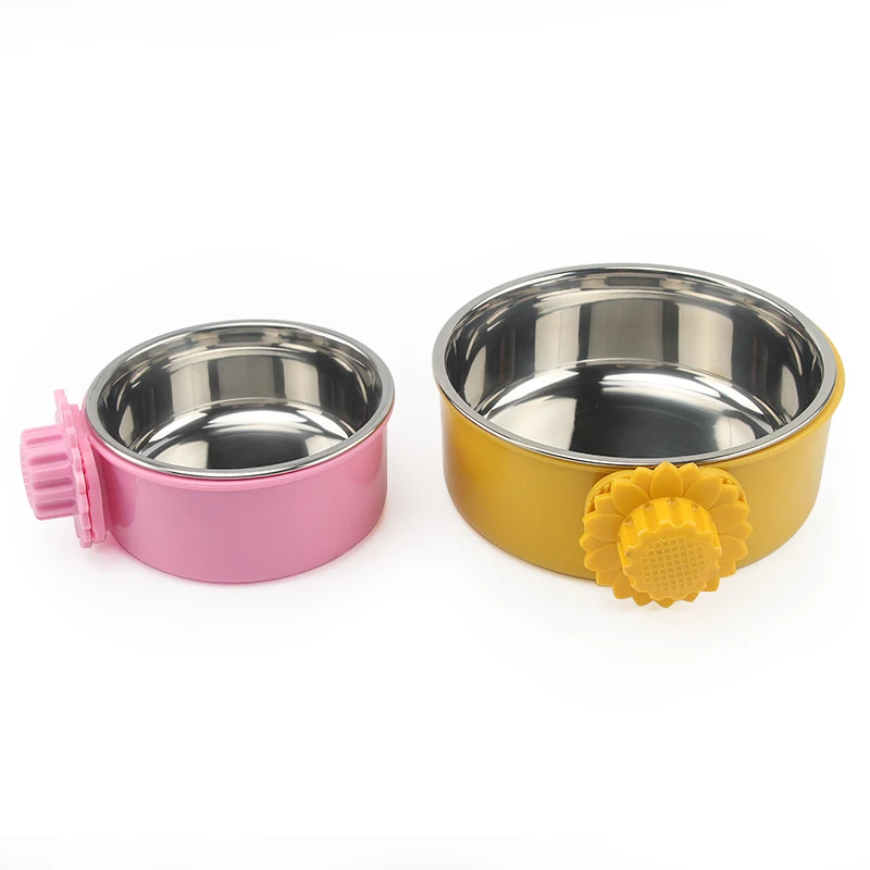 Подвесная миска из нержавеющей стали для кошек и собак водные принадлежности