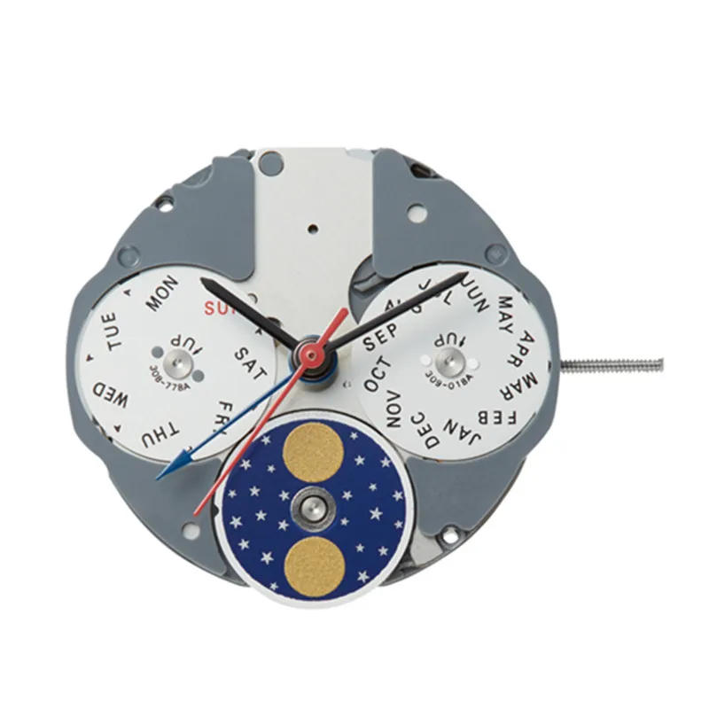 Оригинальные японские часы кварцевый механизм 6p80 многофункциональный с