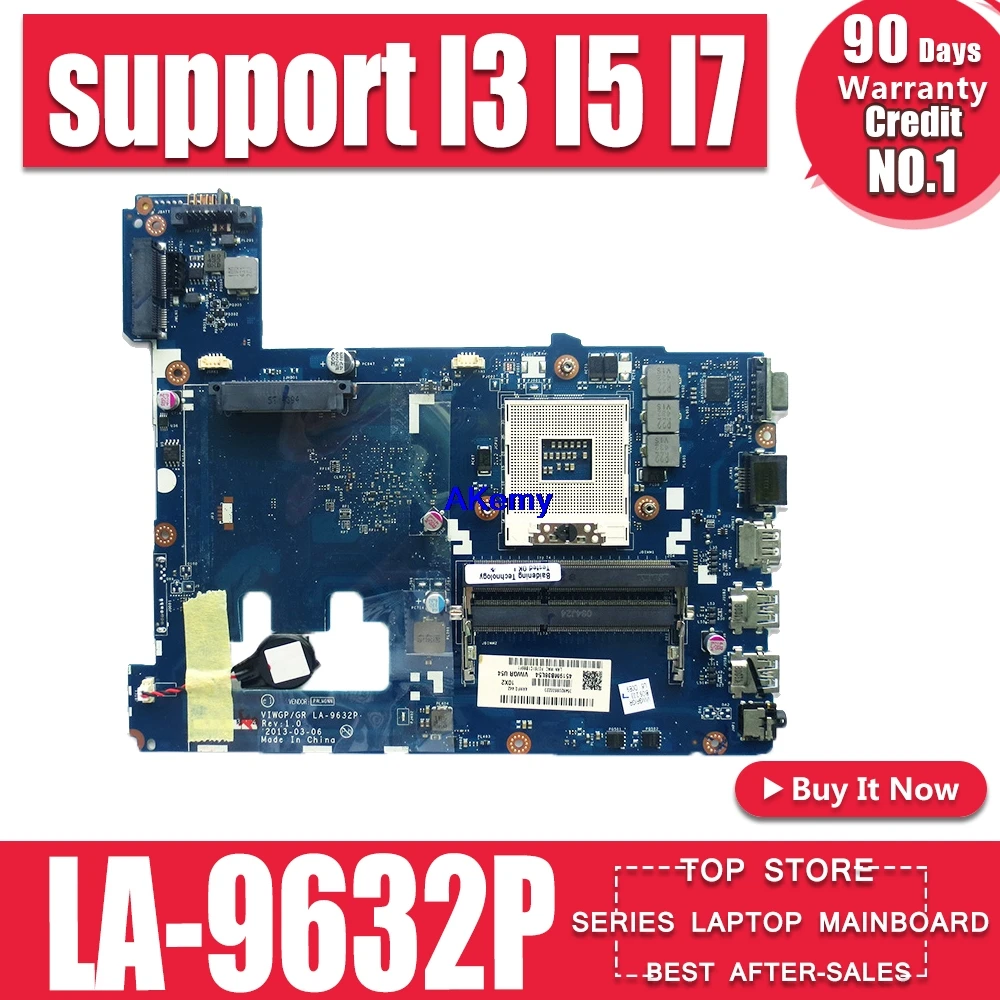 

LA-9632P Laptop motherboard For Lenovo G400 original mainboard HM76 (support I3 I5 I7)