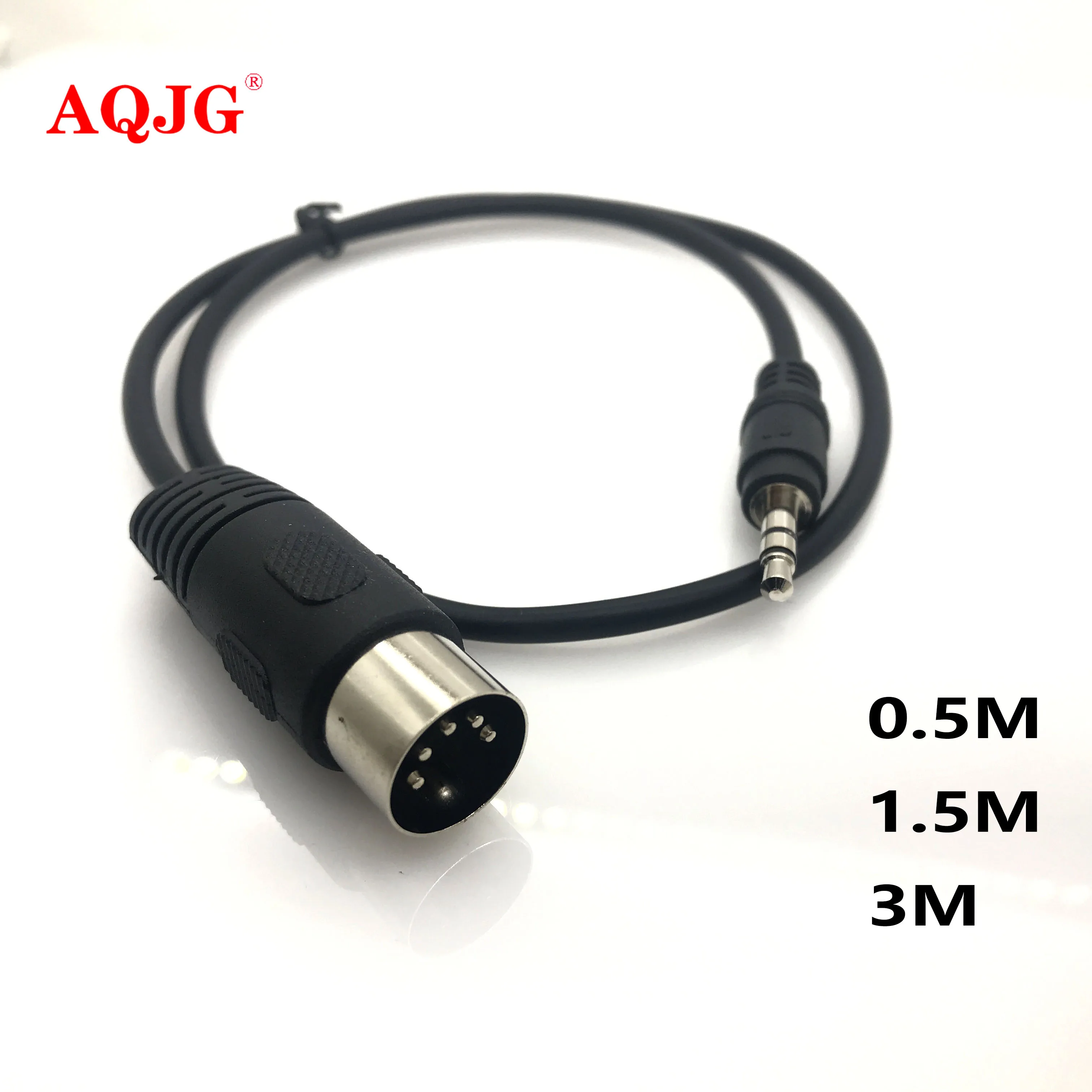 

0,5 м 1,5 м 3 м 5P Din MIDI штекер к 3,5 мм 1/8 дюймов TRS стерео аудио кабель для CD плеера MP3 смартфона