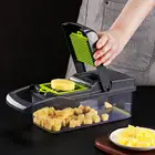 Многофункциональный Нож для овощей слайсер для фруктов, измельчитель картофеля, терка для моркови, кухонный инструмент, аксессуары, фотокорзина