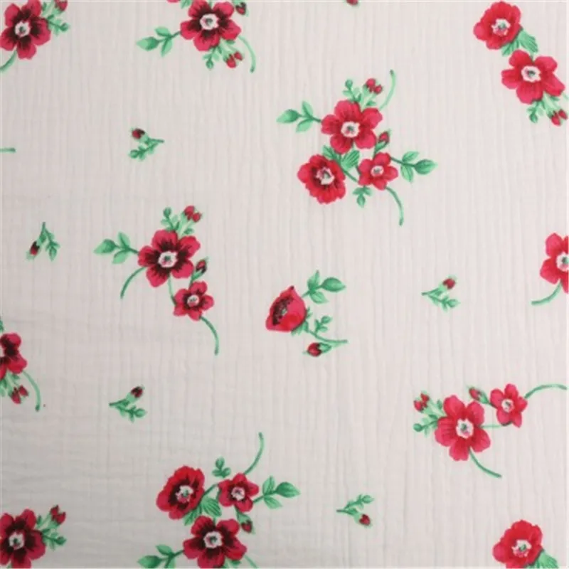 Хлопковый двухслойный креп завод хлопковая ткань с принтом домашний сервис Шарф