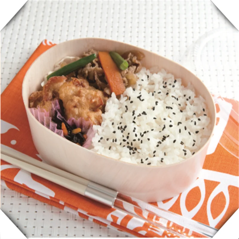 

Disposable Takeout Catering Packaging Box Serving Wood Oval Rice Soup Cup Salad Bowl Noodle Bowl Lunch Bento Box