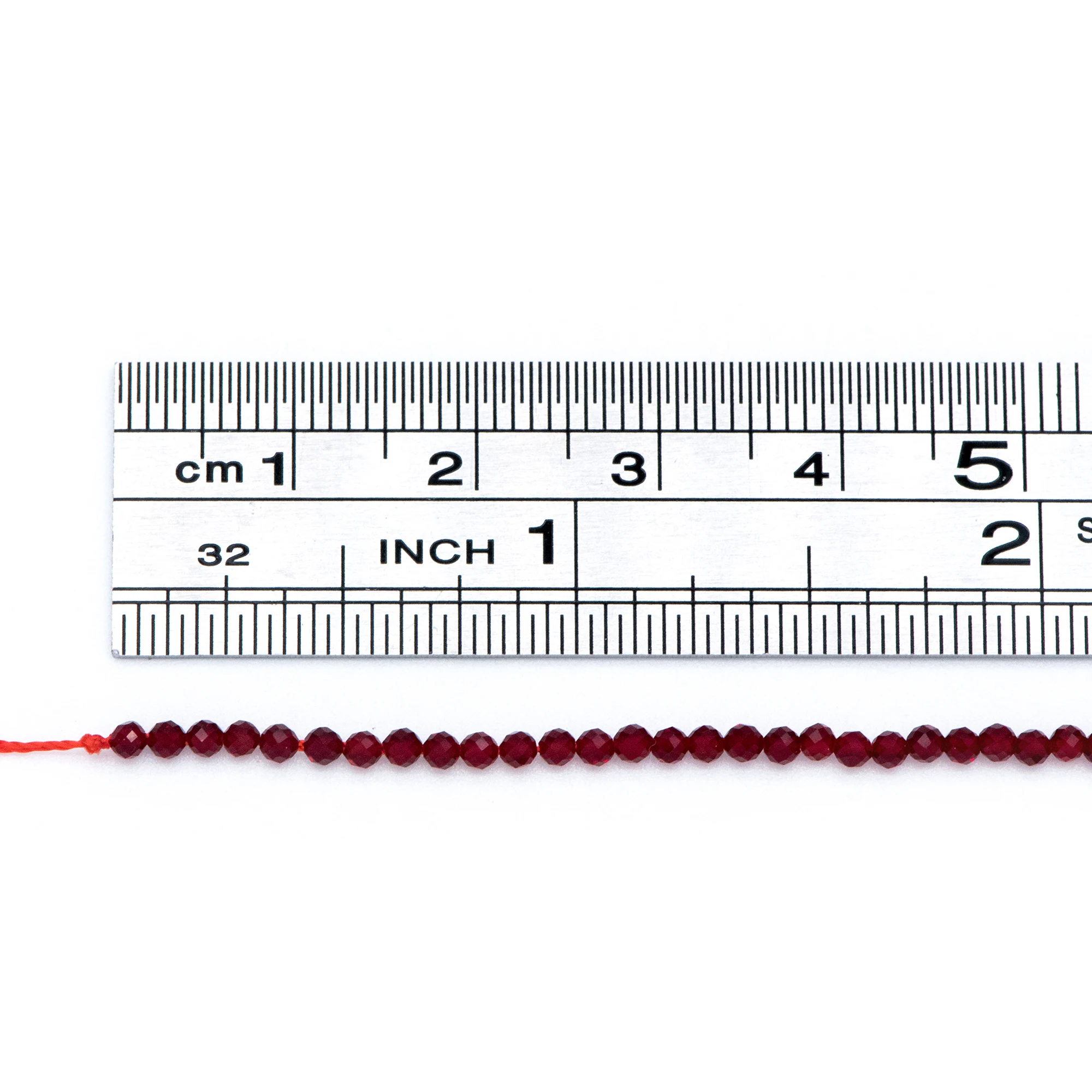 

Crystal Faceted Round Beads 2mm, Tiny Size Glass Spacer Beads For DIY Jewelry Making Accessories, Dark Red (QZ02-8) / 165 beads