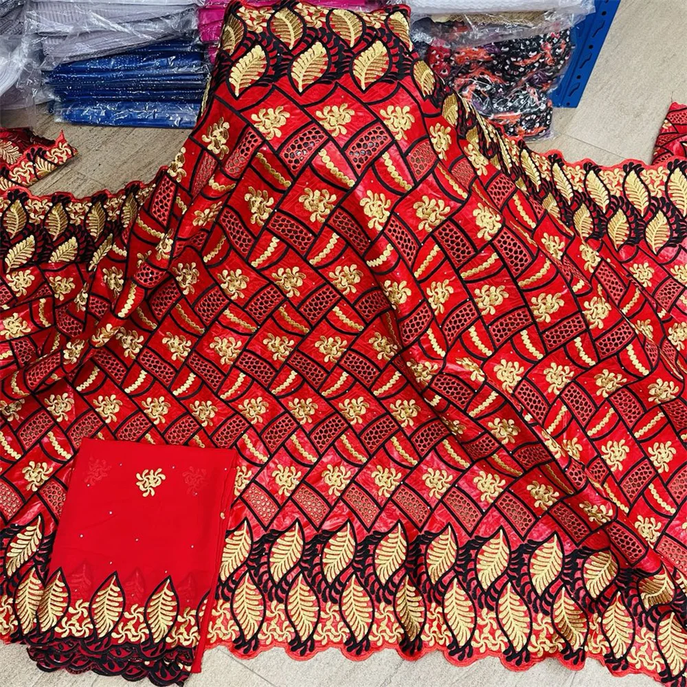 

Гвинея, парчовая ткань, Африканское кружево, ткань 2021, Высококачественная хлопковая вышивка, базин, богатая Brode, свадебная кружевная ткань 5 +...