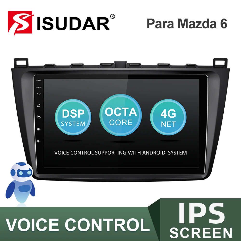 Автомобильный радиоприемник ISUDAR V57S Android для Mazda 6 2 3 GH 2007 2012 автомобильный