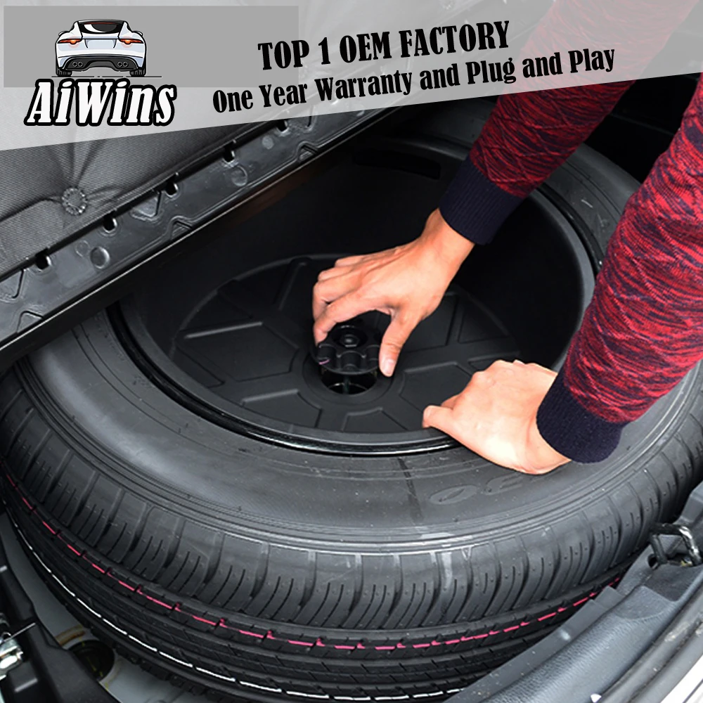 

Aiwins For Rav4 2014-2019 Trunk spare tire storage box device debris storage decoration car Accessories