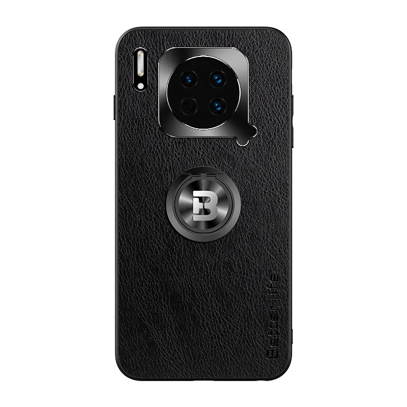 

For Huawei Mate 9 10 20 30 Pro Case Luxury Magnet Car Holder Ring Phone Case for Mate20 Mate30 Soft TPU Leather Case