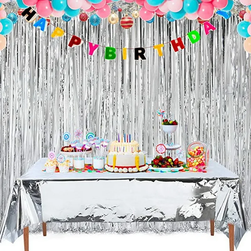

137*274cm Table Cloth Table Cover for Adult Happy Birthday Party Supplies Wedding Decorations 12 Styles Tablecloth Home Decor