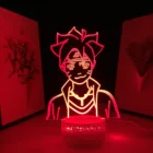 Светодиодная 3d-лампа в стиле аниме, ночсветильник с дистанционным управлением для детской комнаты, декор для спальни, детский подарок на день рождения, ночник для манги, акриловая настольная лампа