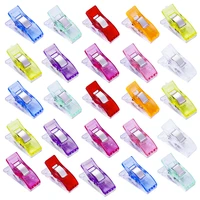 lmdz 40pcs multicolor plastic clips job foot case fabric clamps patchwork hemming sewing tools sewing accessories