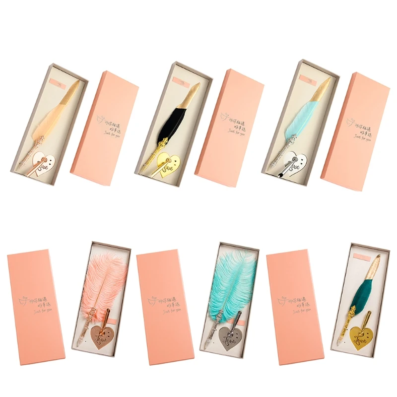 

Vintage 0.5mm Quill Dip Feather Pen Signature Ballpoint Pens Calligraphy Supply