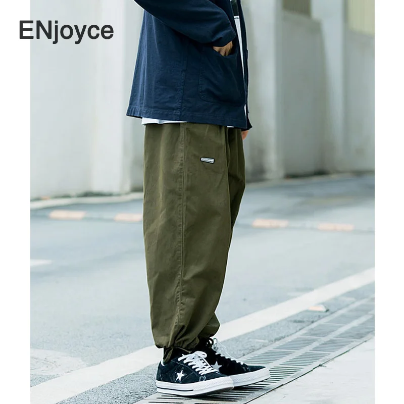 Брюки-карго мужские свободного покроя винтажные повседневные штаны в японском