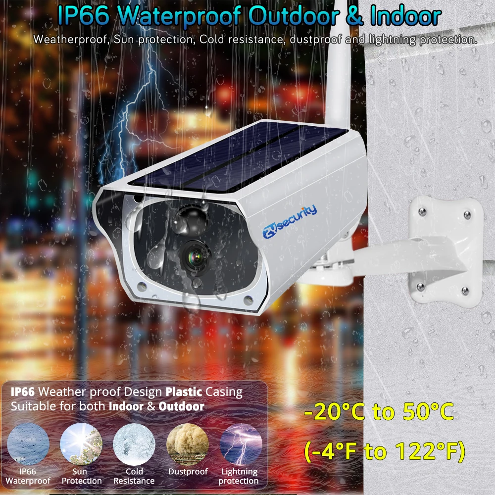 IP камера на солнечной батарее с поддержкой Wi Fi 1080P|Камеры видеонаблюдения| |