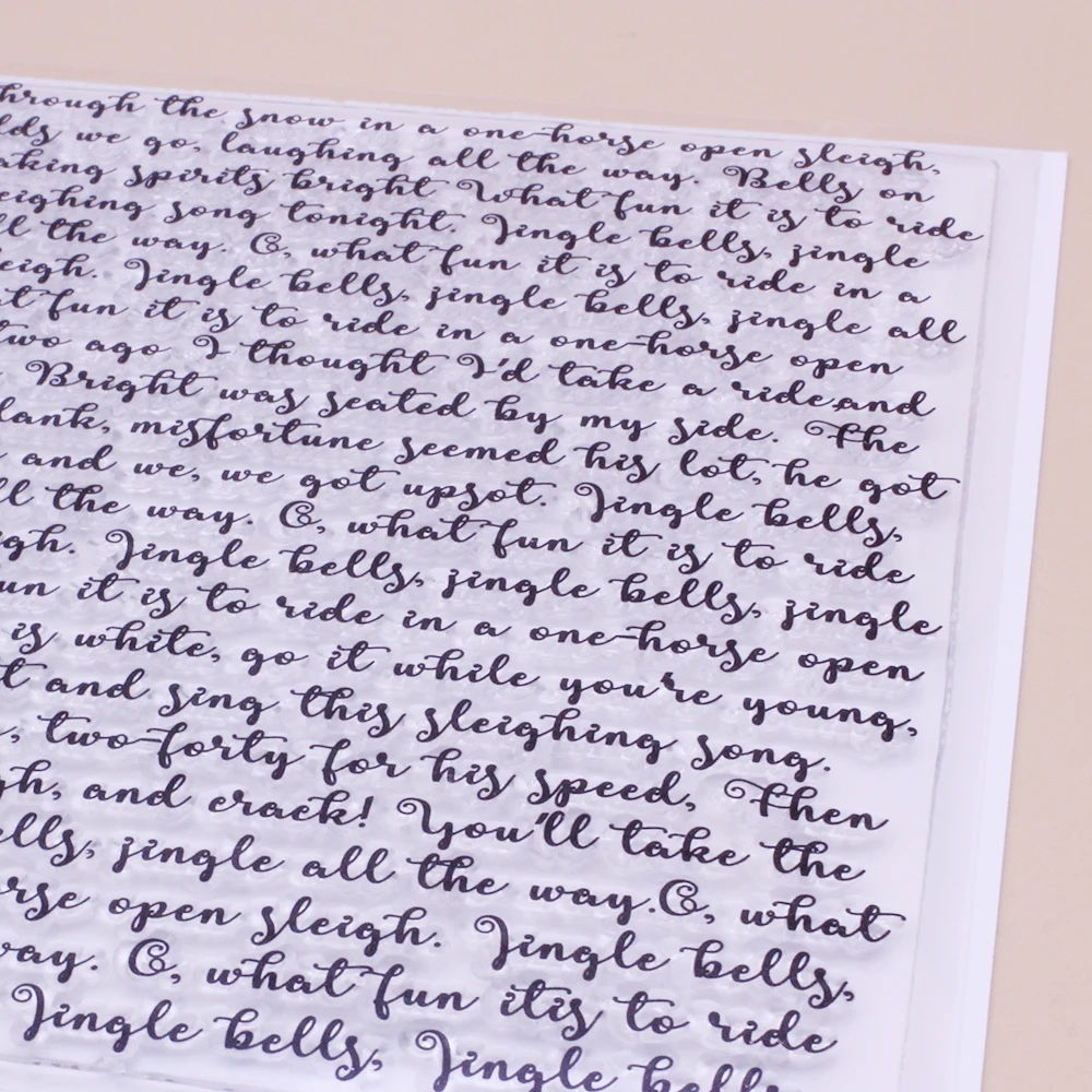 Прозрачные штампы Alinacutle Рождественский фон с колокольчиком скрапбукинг альбом