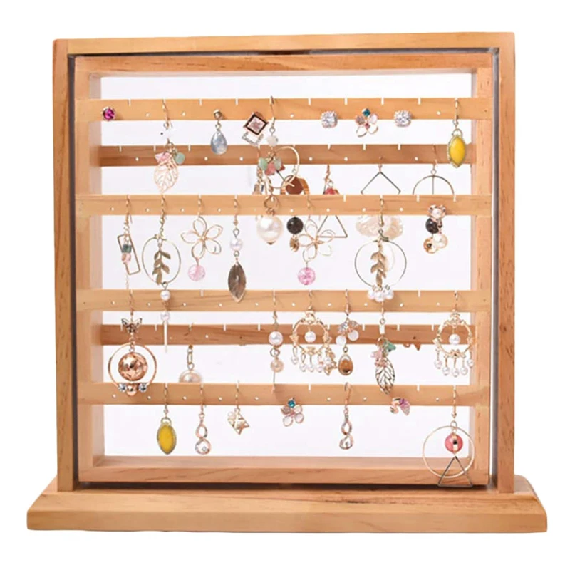 

Jewelry Organizer Stand Holder Display Rotating Natural Wood & Jewelry Display Stand Holder with Wooden Ring Tray