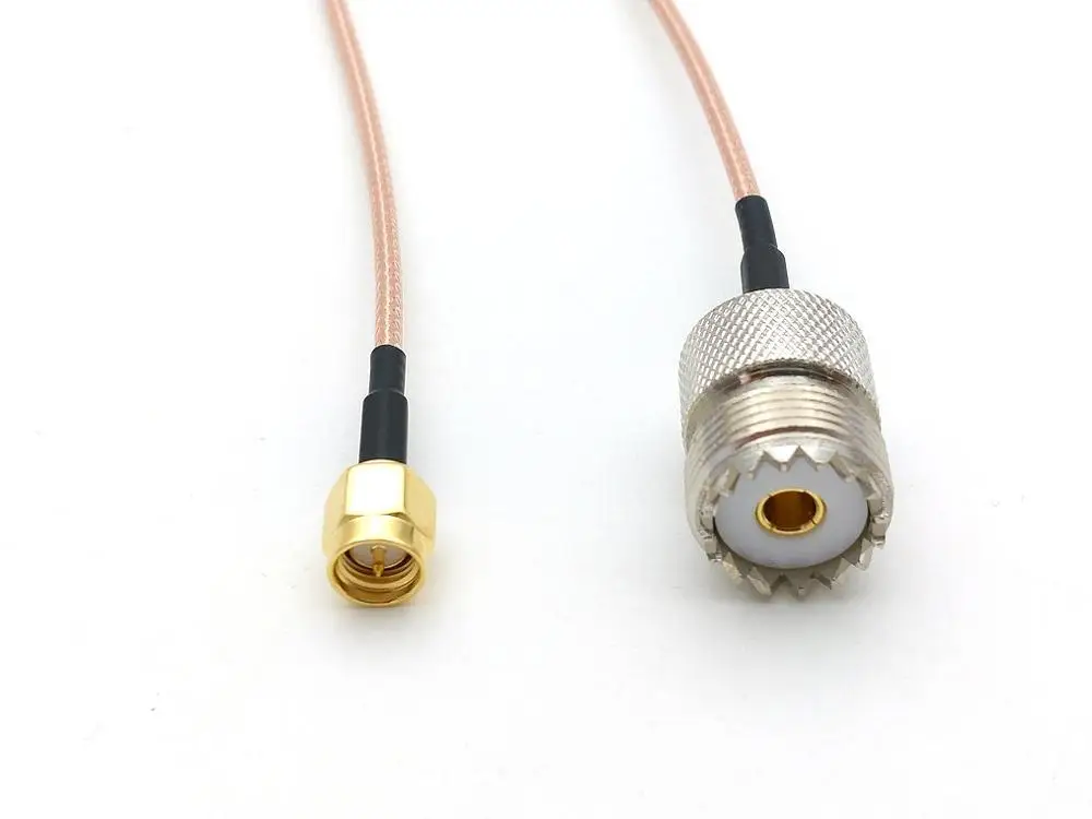 20 шт. UHF SO239 женский PL259 к SMA штекер обжимной RG316 кабель