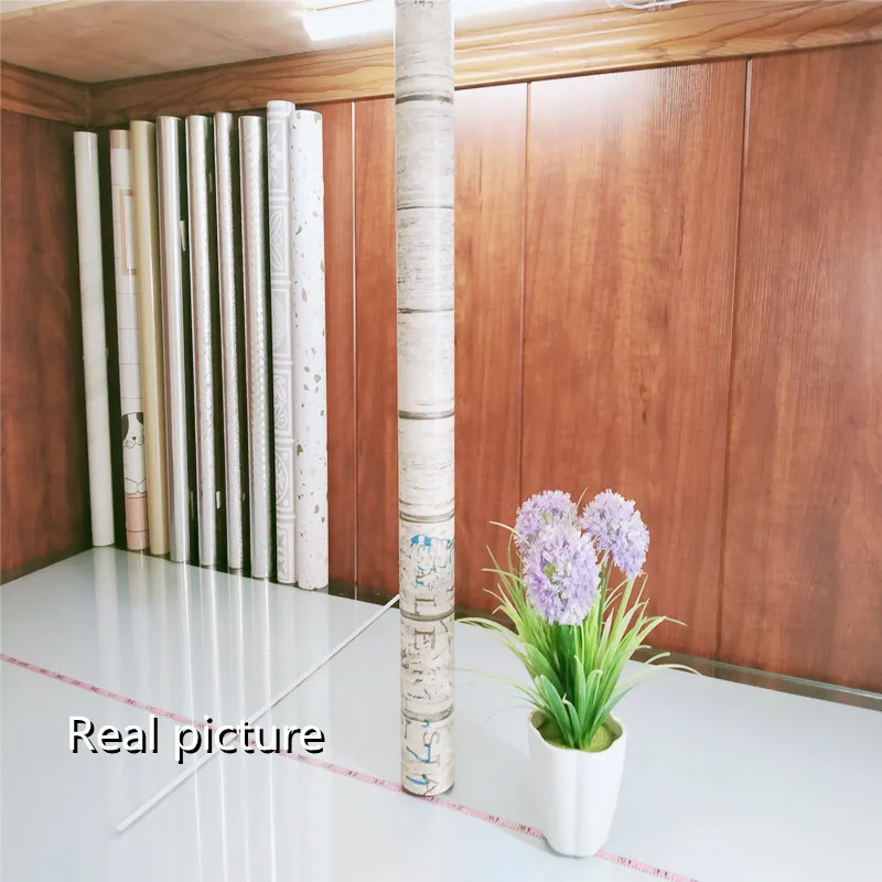 

Lron Tower Wood Grain Wallpaper Self-adhesive Waterproof Decorative Film Luxury House Design Mural Roll Paper Wall Renovation St