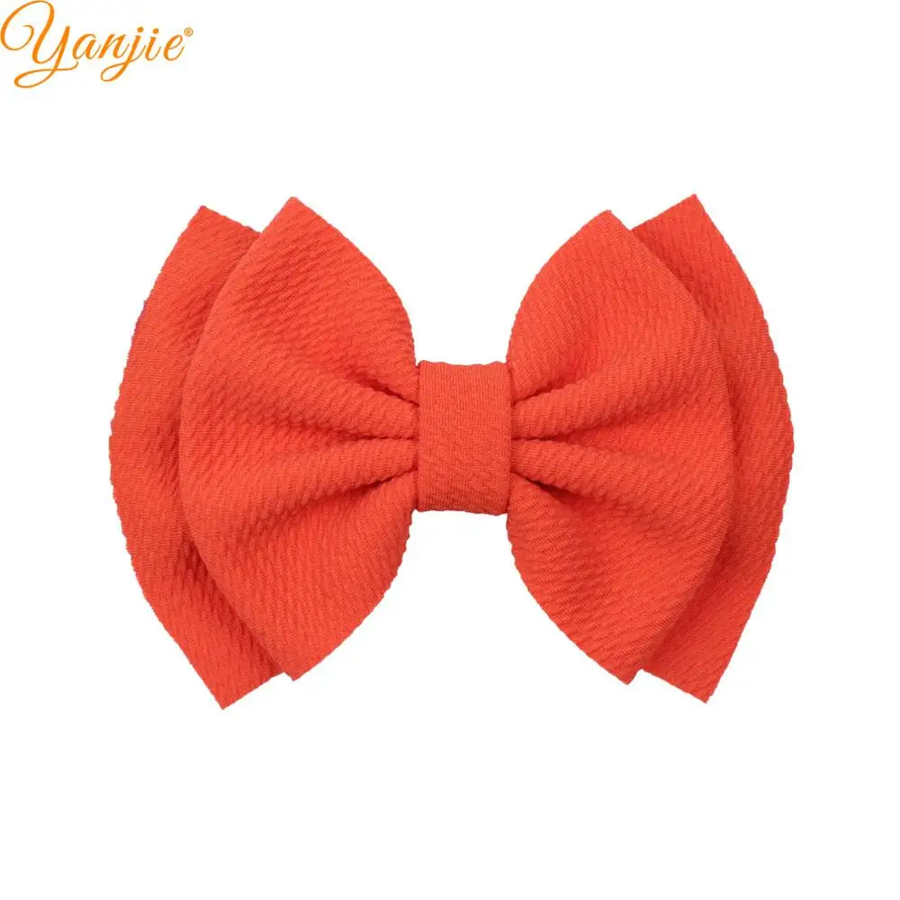 orange 10 шт./лот заколка с бантиком 6 ''двухслойные банты Твердые заколки для волос для женщин Новое поступление DIY аксессуары для волос для девочек - Цвет: orange