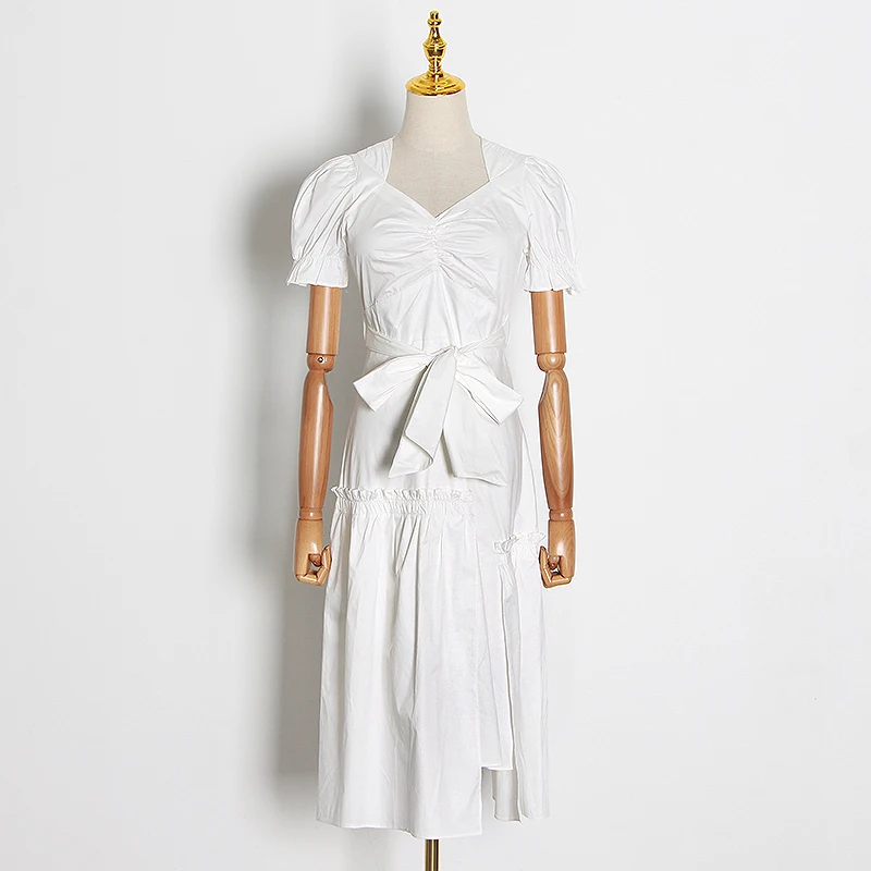 Женское платье-пачка CHICEVER платье средней длины на шнурках с треугольным вырезом