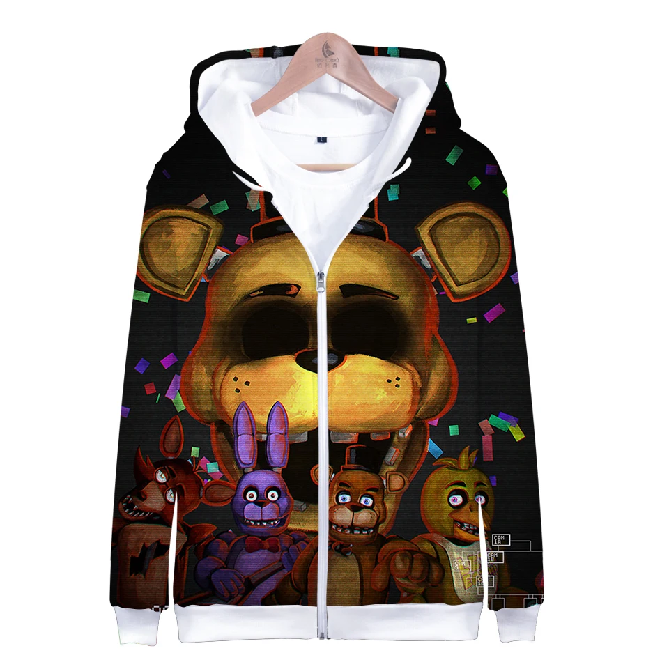 Универсальные Kinderen Nieuwe Stijl Vijf Nachten Op Freddys толстовки FNAF Rits толстовка с капюшоном voor