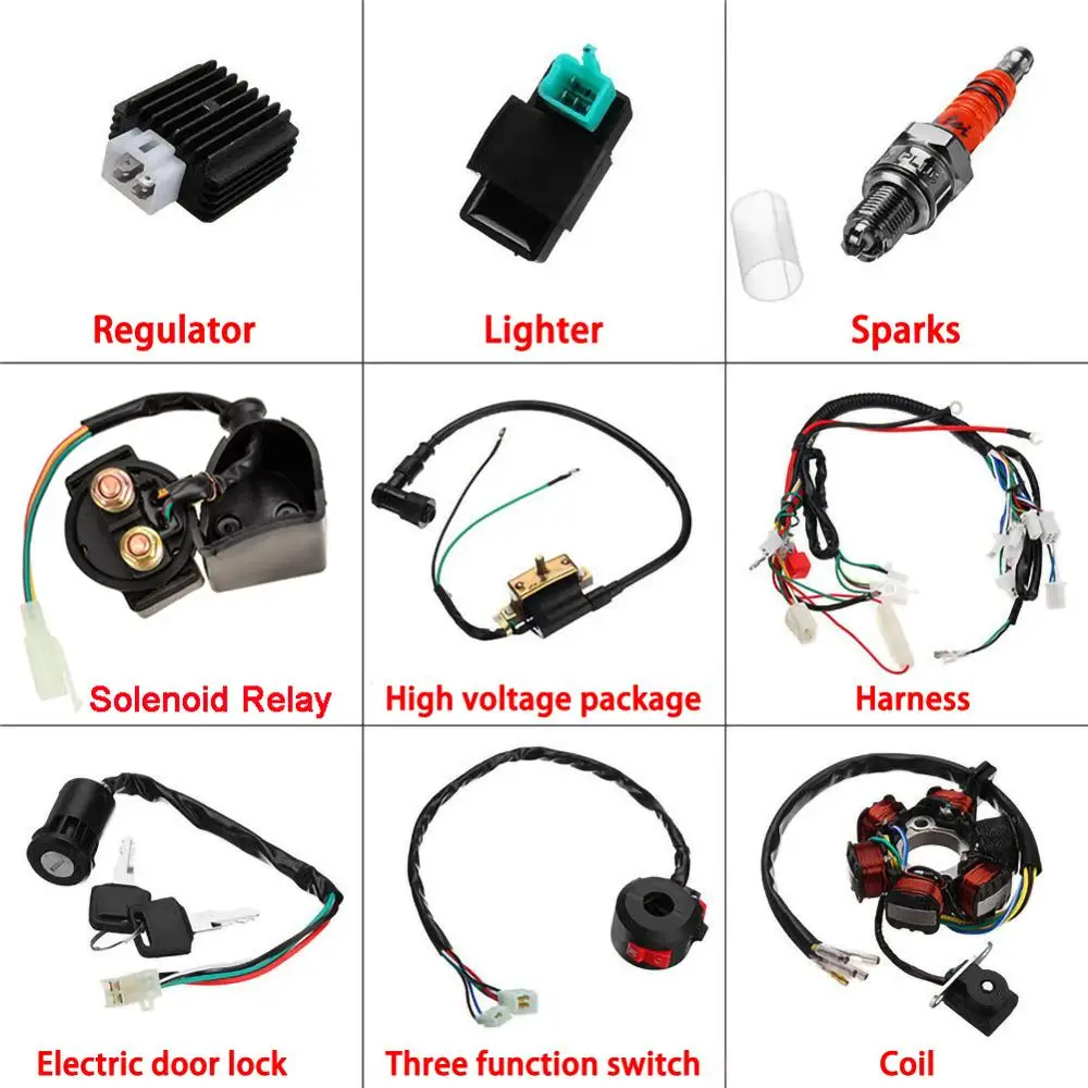 

Complete Electrics Wiring Harness Loom CDI Coil high quality accessory part suitable For ATV QUAD 150/200/250/300CC Dropshipping