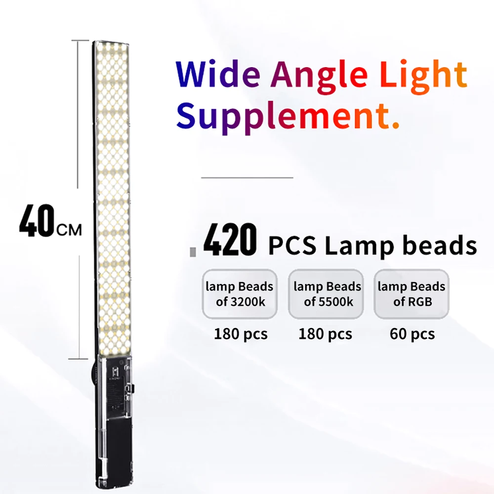 Yongnuo YN360III Ручной RGB светодиодный светильник для видеосъемки Ice Stick 3200K 5500K