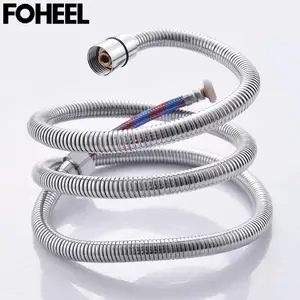 Взрывозащищенный шланг для душа FOHEEL, водопроводная труба, Хромированная душевая труба, плетеный шланг для душа из нержавеющей стали, силиконовая труба 1,5 м