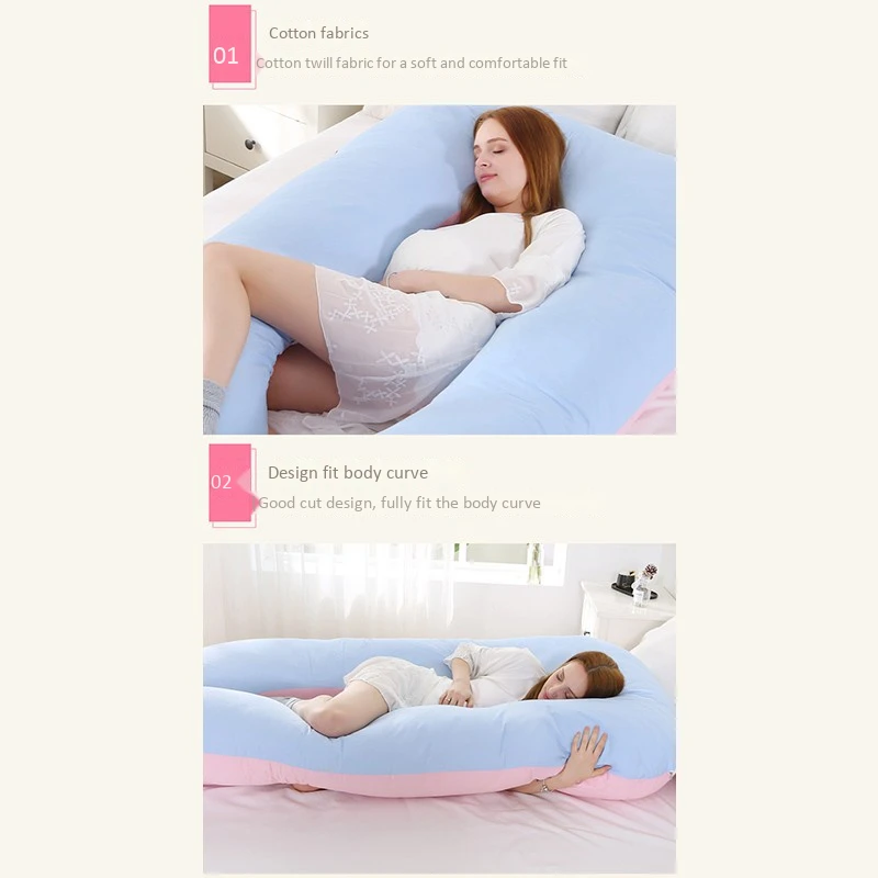 Акция! Полноразмерная подушка U образная для беременных + синяя розовая Защитная