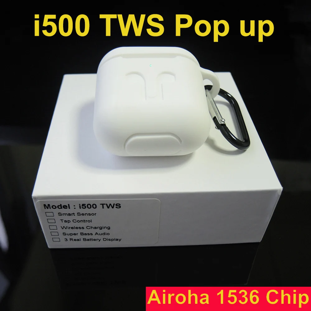 I500 TWS Смарт ушной датчик всплывающие Bluetooth наушники беспроводные наушники gps местоположения для IOS изменение Bluetooth имя наушники
