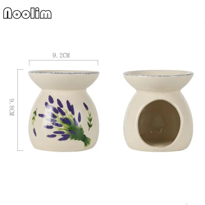 Керамическая Лаванда ручная роспись подсвечник ароматерапия печи масла