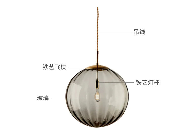 Modern Simple Glass Single Head Hanging Lamp Colorful Creative Individual Designer Pednant Lights Living Room Bedrom Bar Hall