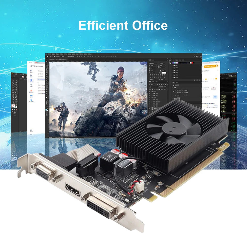 

OBEYA GT730 Graphics 4G Card Memory Original Game Video Card 4GB 128Bit Desktop PC Graphics Cards Supports up to DirectX 12.1