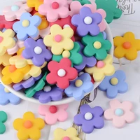 10pcs resin flower shape cell phone accessories hair jewelry flowers earring bracelet material diy resin accessories