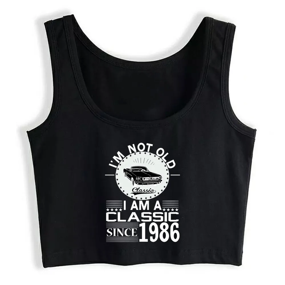

Crop Top Women Classic Since 1986 Harajuku Tank Top Women Vintage Women Clothes