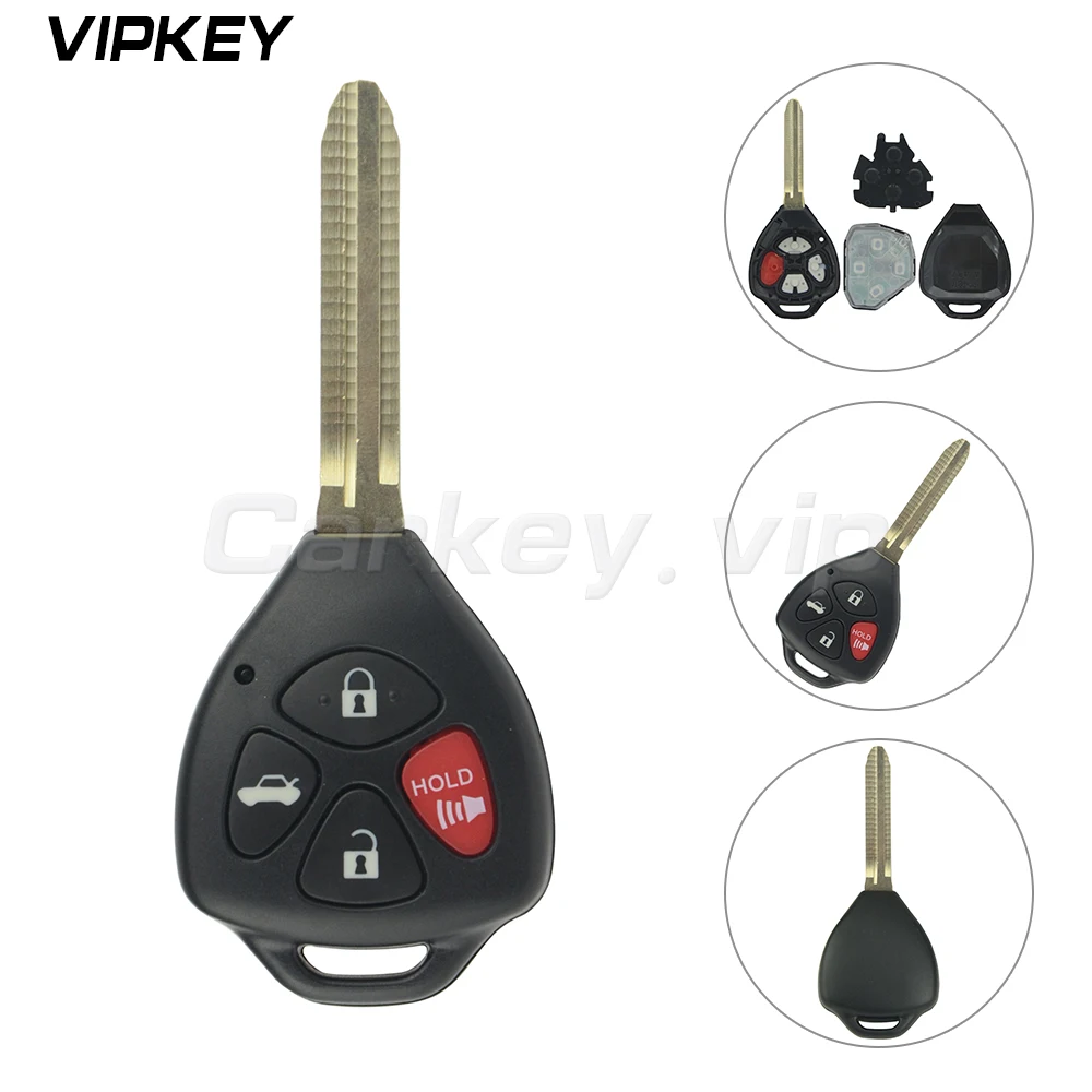 

Remotekey remotek car key HYQ12BBY 4 Buttons no Chip 314.4mhz TOY43 For Toyota Camry 2007 -2010 Car Auto Remote Key Contol