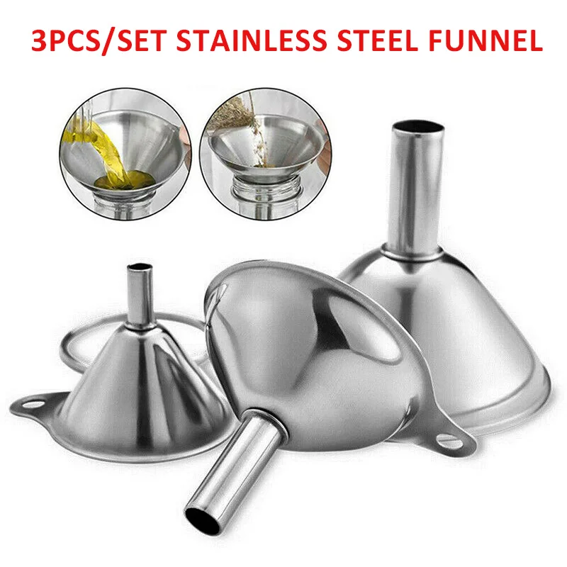 3 шт./компл. Нержавеющая сталь воронка масляного воды специи винная фляга воронки
