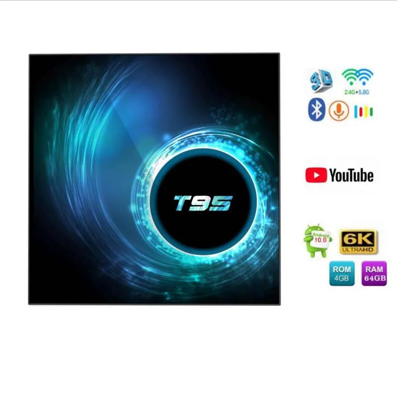 Приставка Смарт-ТВ T95 Android 10 0 4 + 32/64 ГБ Allwinner H616 к 2 16 Гб | Электроника