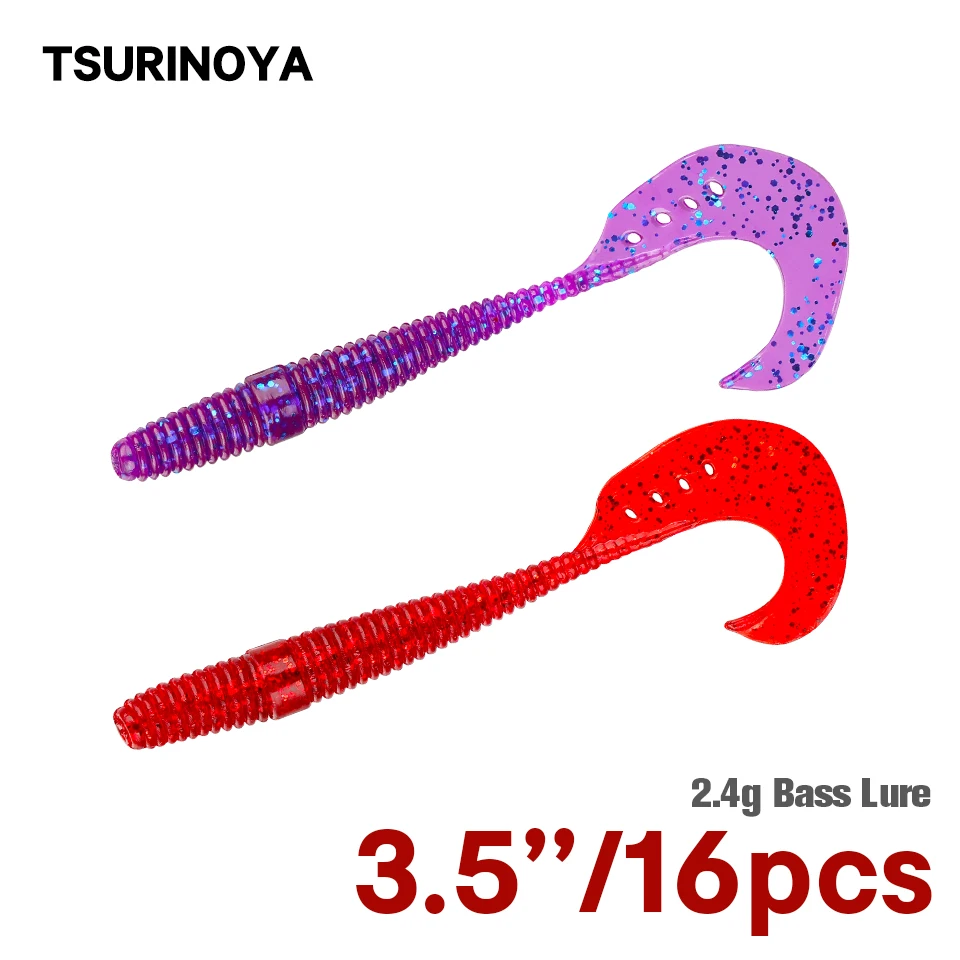 TSURINOYA 2 4 дюйма 16 шт. личинка мягкая рыболовная приманка мягкие приманки в виде