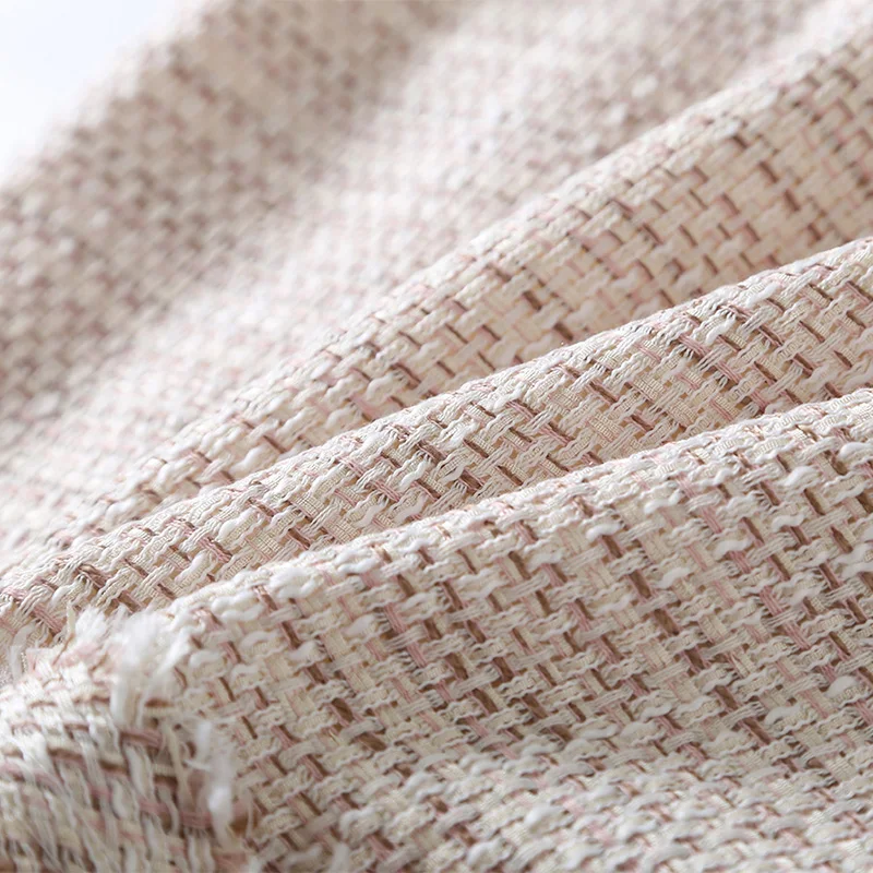 

Women Vest Fashion Gold Button Pocket Frayed Tweed Vest Single Breasted V Neck Sleeveless Jacket Elegant Waistcoat Outerwear