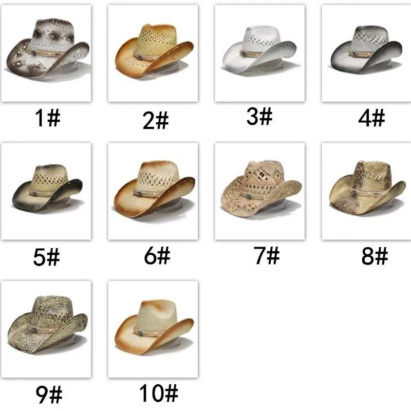 Пляжная Ретро шляпа унисекс в богемном стиле из рафии с широкими полями