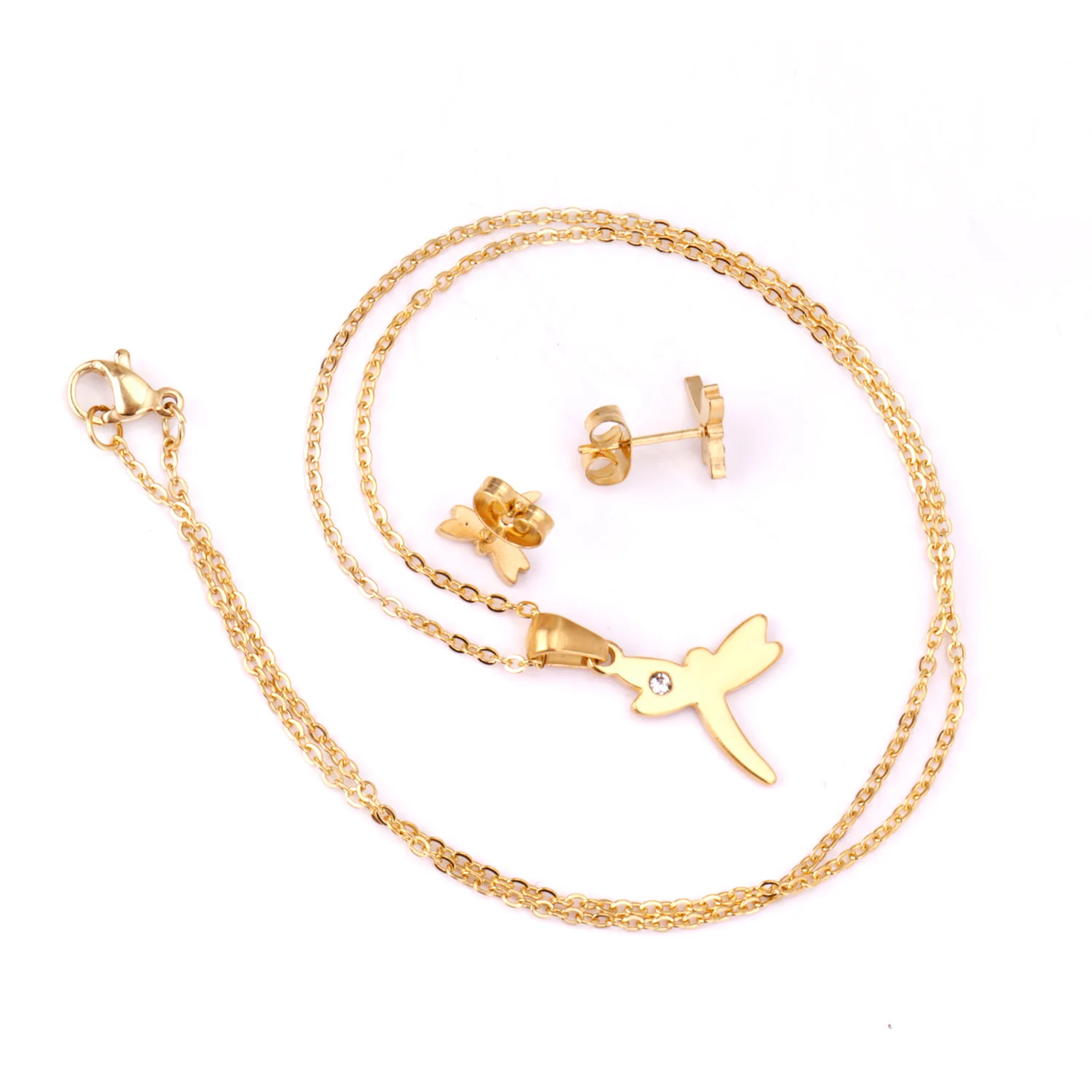 Комплект ювелирных изделий LUXUSTEEL Африканская женщина нержавеющая сталь золотой