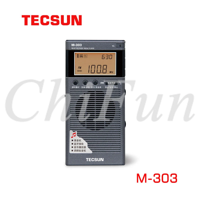 Портативный музыкальный плеер TECSUN M-301/303 Bluetooth громкий динамик встроенная