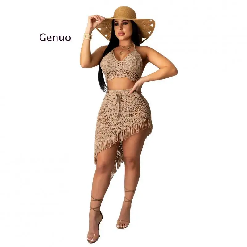 Женский Асимметричный купальник с юбкой Летняя Пляжная накидка из 2 предметов