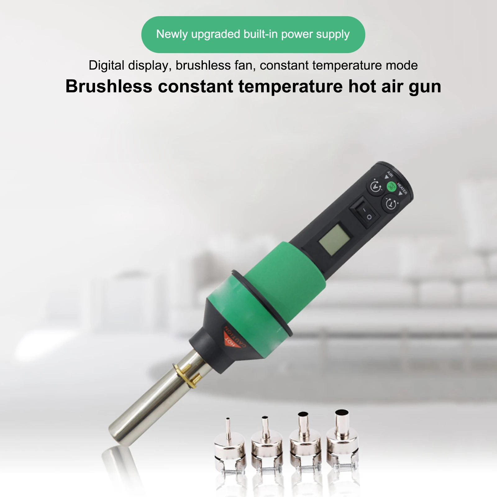 

220V Digital Heat Hot Air Gun 280℃-480℃ Adjustable Temperature Hot Air Gun for BGA/SMD Desoldering Plastic Welding Tools