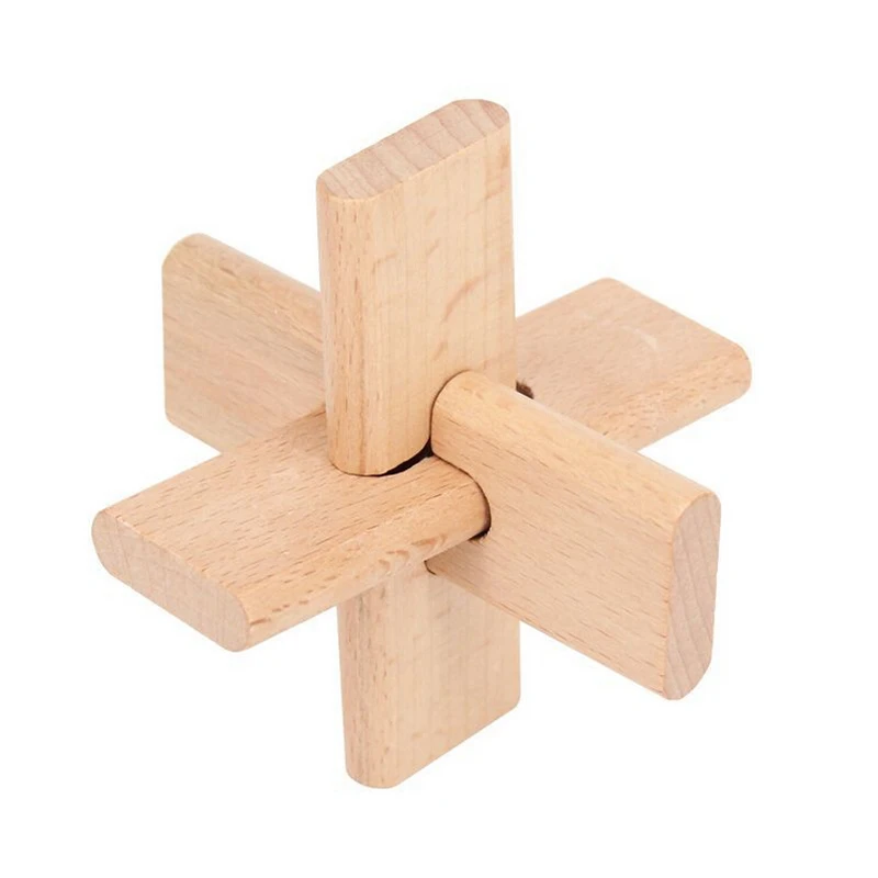 

3D Intellectual Creative Unlock Toy Children Brain Teaser Game Toy Chinese Traditional Wooden Luban Lock Puzzles Toy for Kids